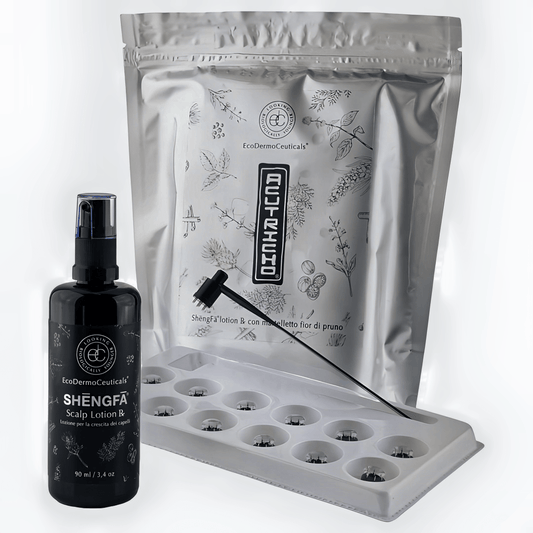 Acutricho®Set : Shengfa Lotion Rx con martelletto fior di pruno - 4Nutrition