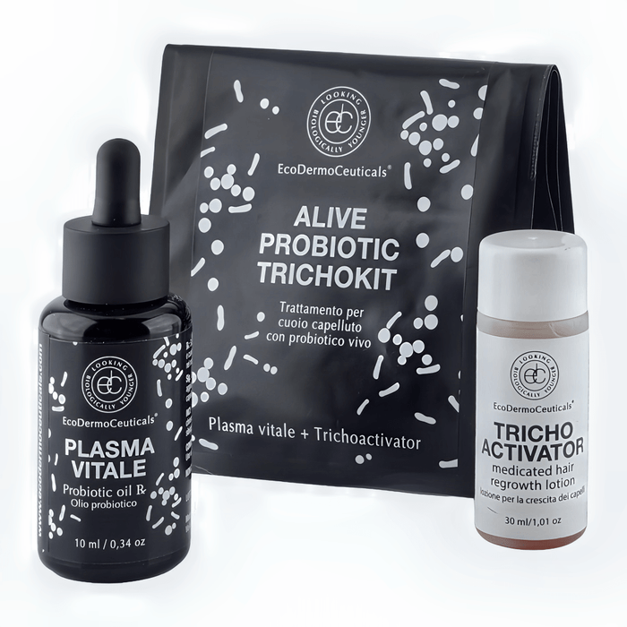 Alive Probiotic Trichokit trattamento per il cuoio capelluto con probiotico vivo plasma vitale 10 ml. + trichoactivator 30ml
