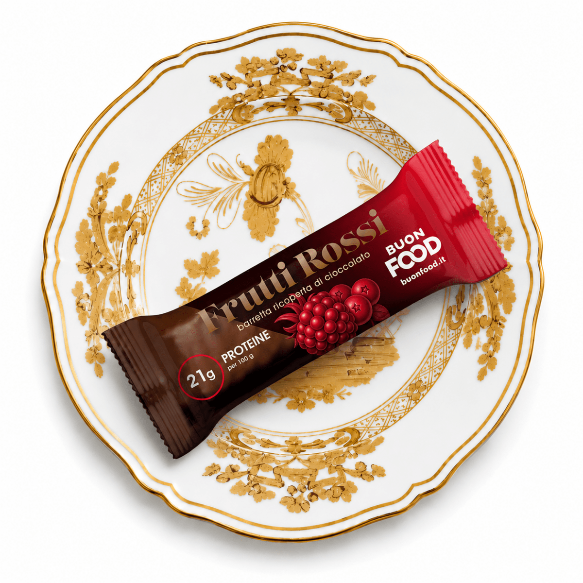 Barretta Proteica RICOPERTA DI CIOCCOLATO FRUTTI ROSSI - ForLongevity