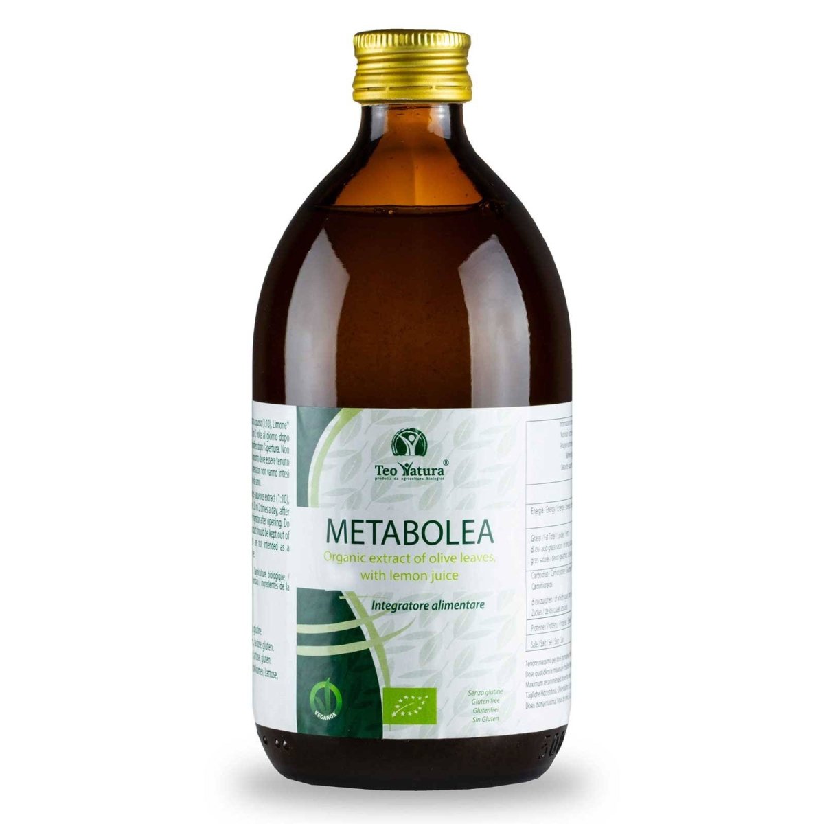 METABOLEA - Succo di foglie di Olivo Biologico 500ml - 4Nutrition