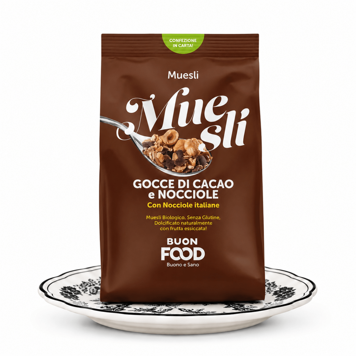 Muesli Energetico NOCCIOLE & GOCCE DI CACAO 400 gr. - ForLongevity
