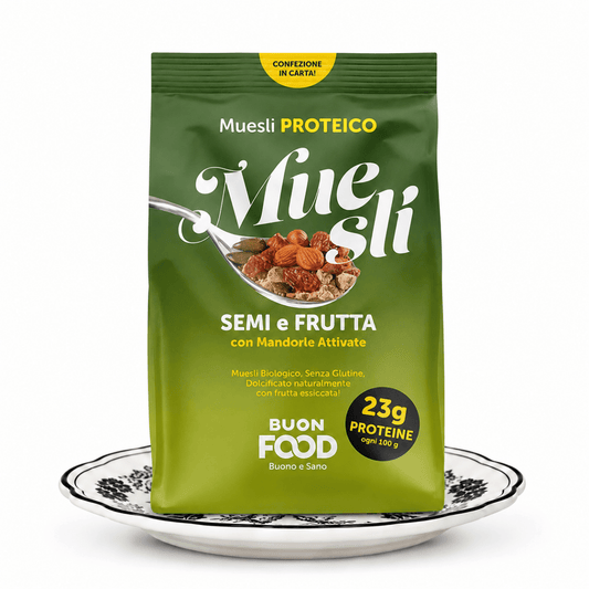 Muesli Proteico Semi Attivati e Frutta 400 gR. - ForLongevity