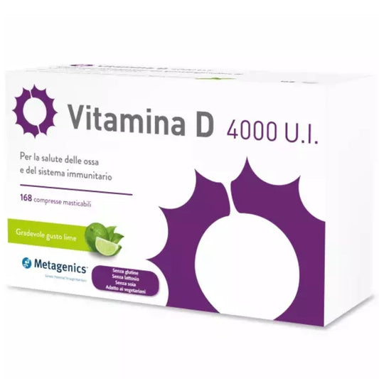 Vitamina D 4000 U.I. 168 compresse masticabili - 4Nutrition